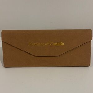 Province of Canada Brown Envelope hard shell sunglasses case eyeglass case brown